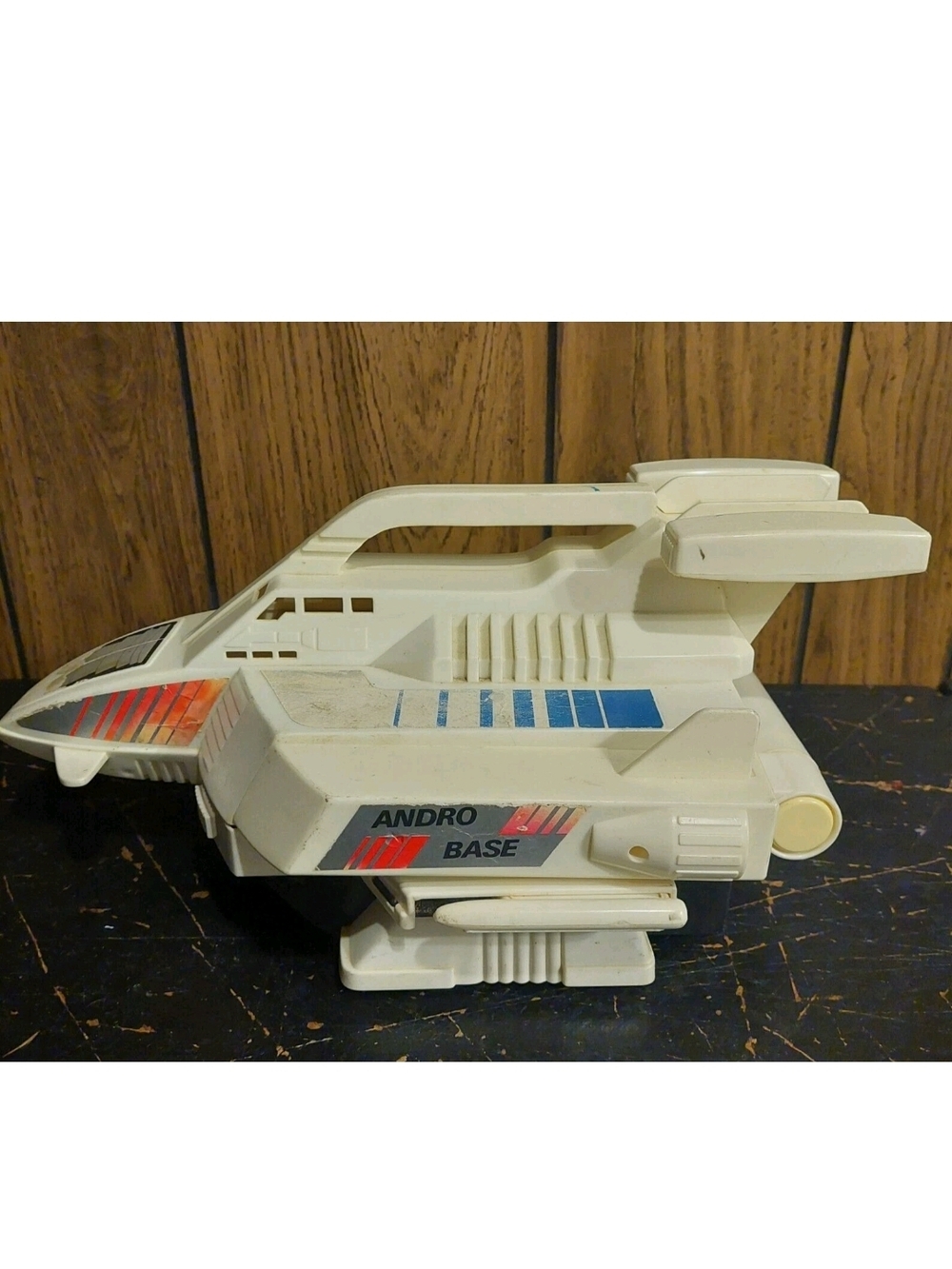 Go Bots White Andro Base Playset Space Ship Blue Box 80s Vintage